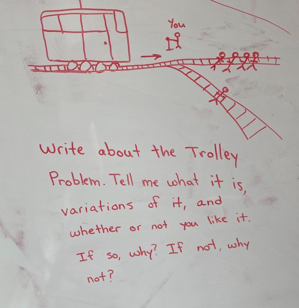 Trolley Problem Paragraph Writing About the Trolley Problem! - ATLAS International School